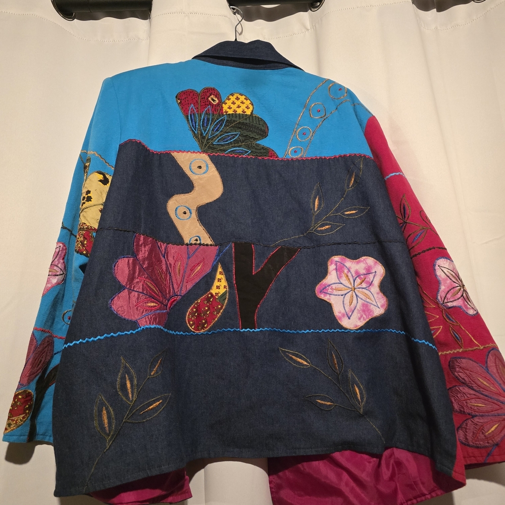 Vibrant Patchwork Women's Blazer - image 4